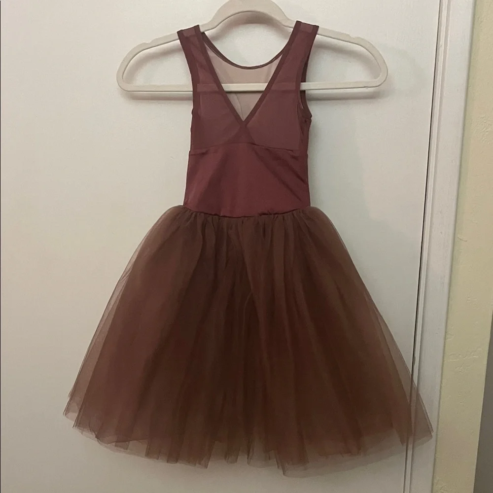 Weissman Burgundy long tutu Dance Costume Childs size small